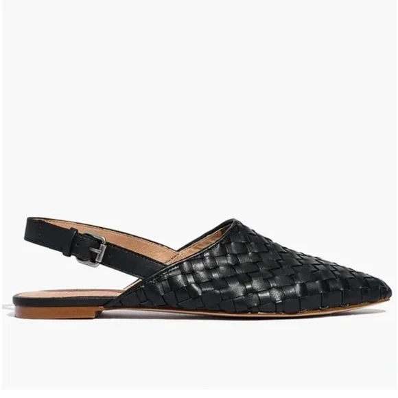 BNIB Madewell Remi Woven Slingback Flats - Picture 4 of 8